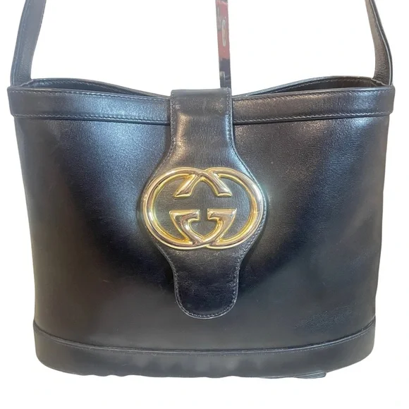 Vintage Gucci Monogrammed Bucket Bag - Picture 2 of 13